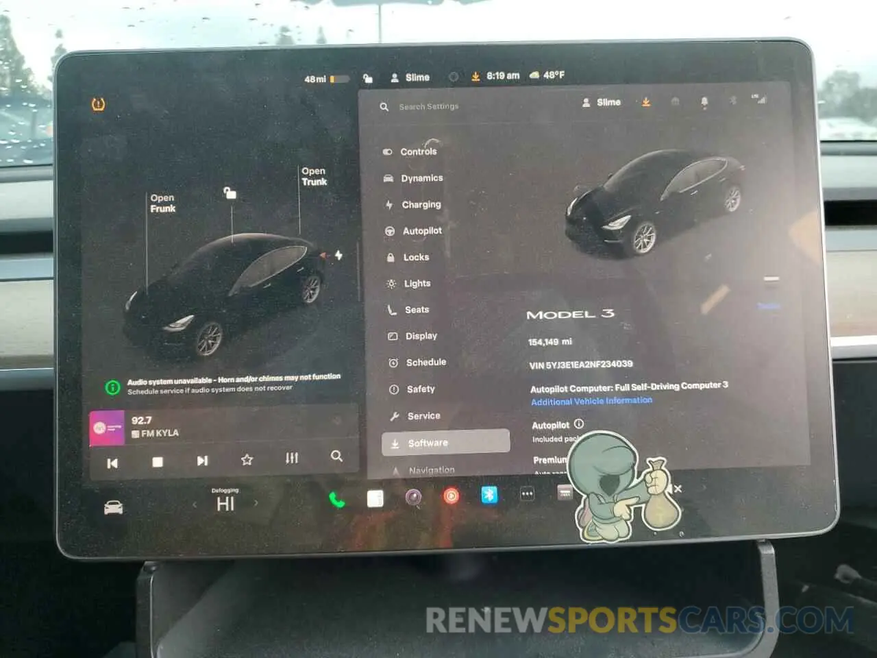 9 Photograph of a damaged car 5YJ3E1EA2NF234039 TESLA MODEL 3 2022