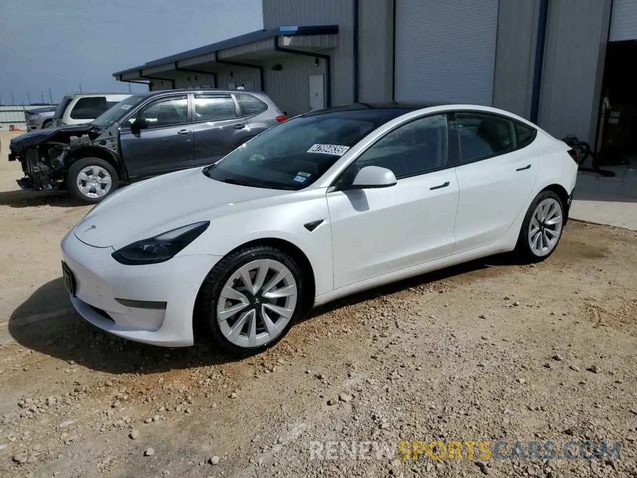 1 Photograph of a damaged car 5YJ3E1EA2NF285959 TESLA MODEL 3 2022