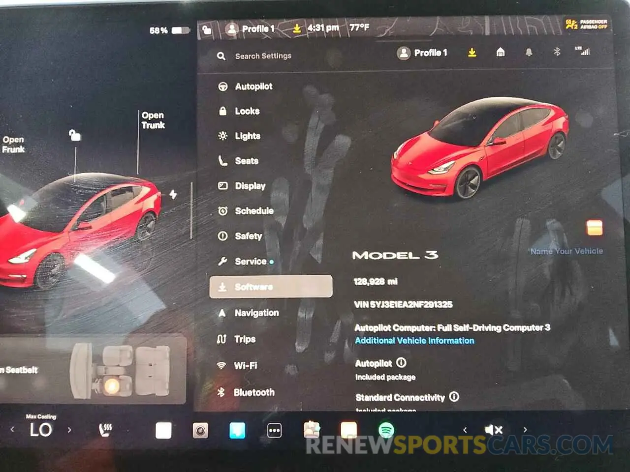 9 Photograph of a damaged car 5YJ3E1EA2NF291325 TESLA MODEL 3 2022