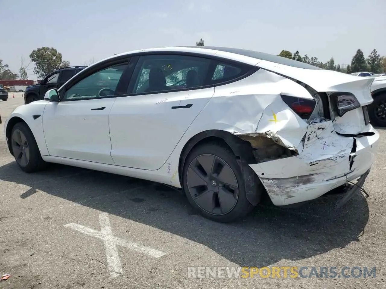 2 Фотография поврежденного автомобиля 5YJ3E1EA2NF345366 TESLA MODEL 3 2022