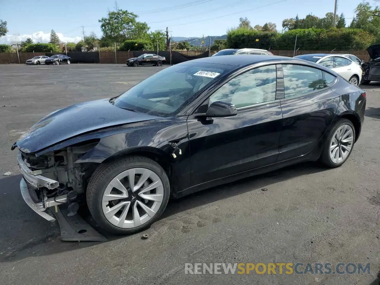 1 Фотография поврежденного автомобиля 5YJ3E1EA3NF138582 TESLA MODEL 3 2022