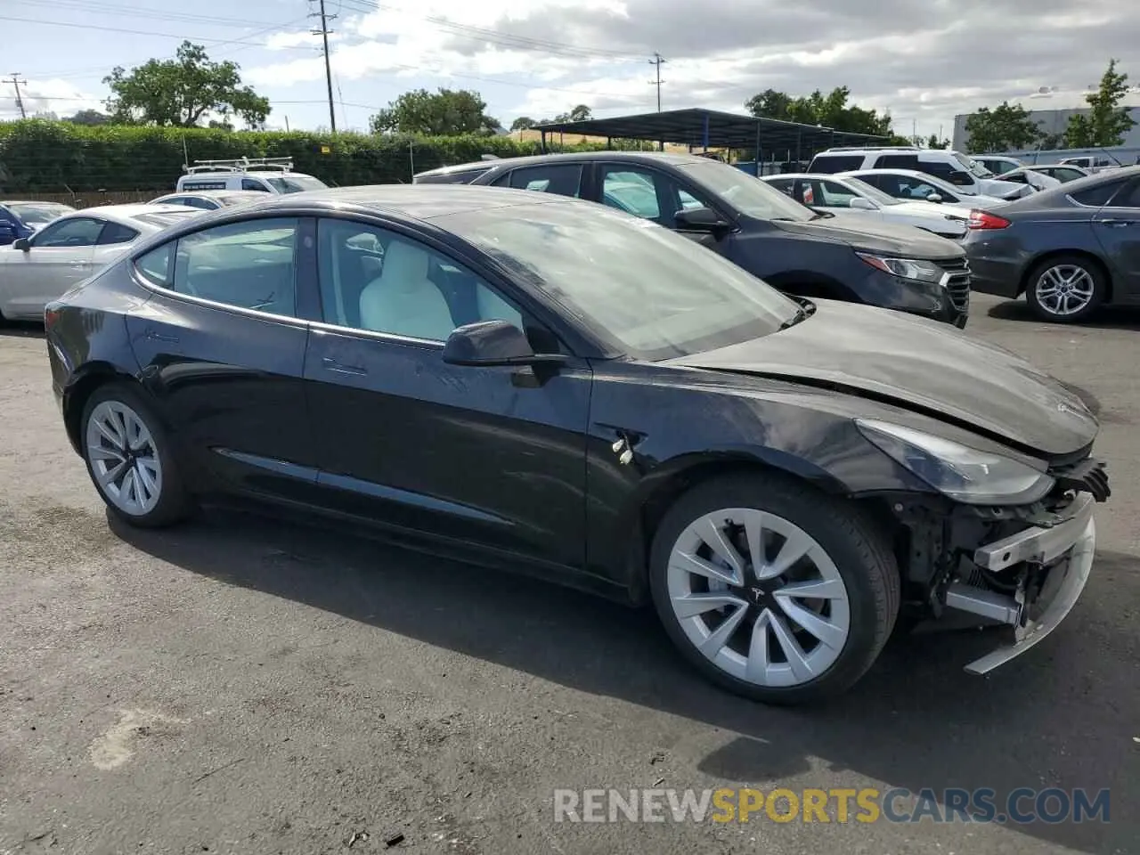 4 Фотография поврежденного автомобиля 5YJ3E1EA3NF138582 TESLA MODEL 3 2022