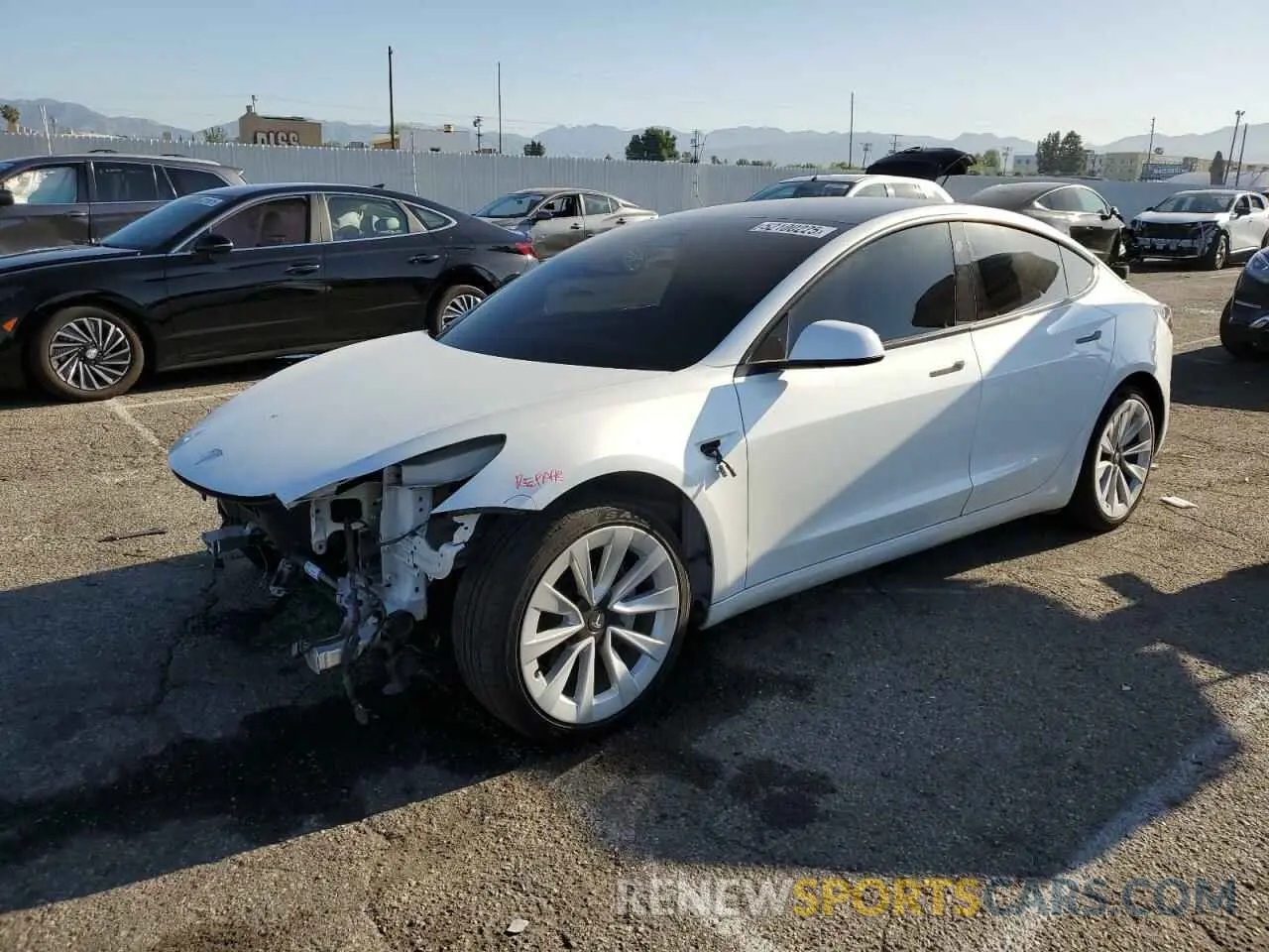 1 Photograph of a damaged car 5YJ3E1EA3NF145161 TESLA MODEL 3 2022