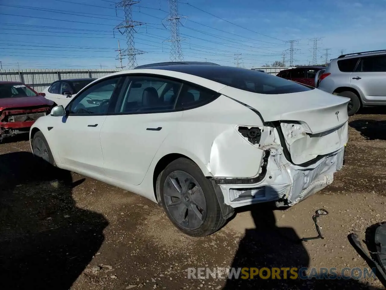 2 Фотография поврежденного автомобиля 5YJ3E1EA3NF154863 TESLA MODEL 3 2022