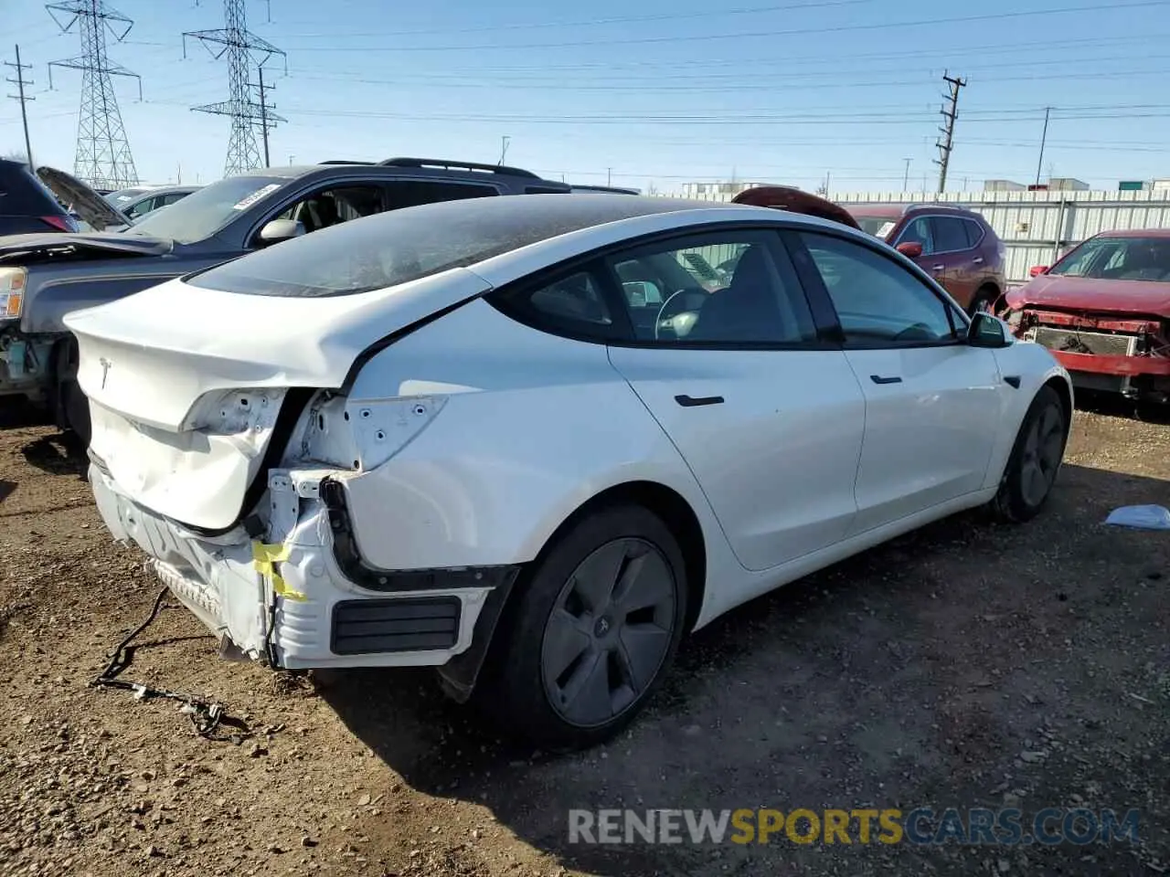 3 Фотография поврежденного автомобиля 5YJ3E1EA3NF154863 TESLA MODEL 3 2022