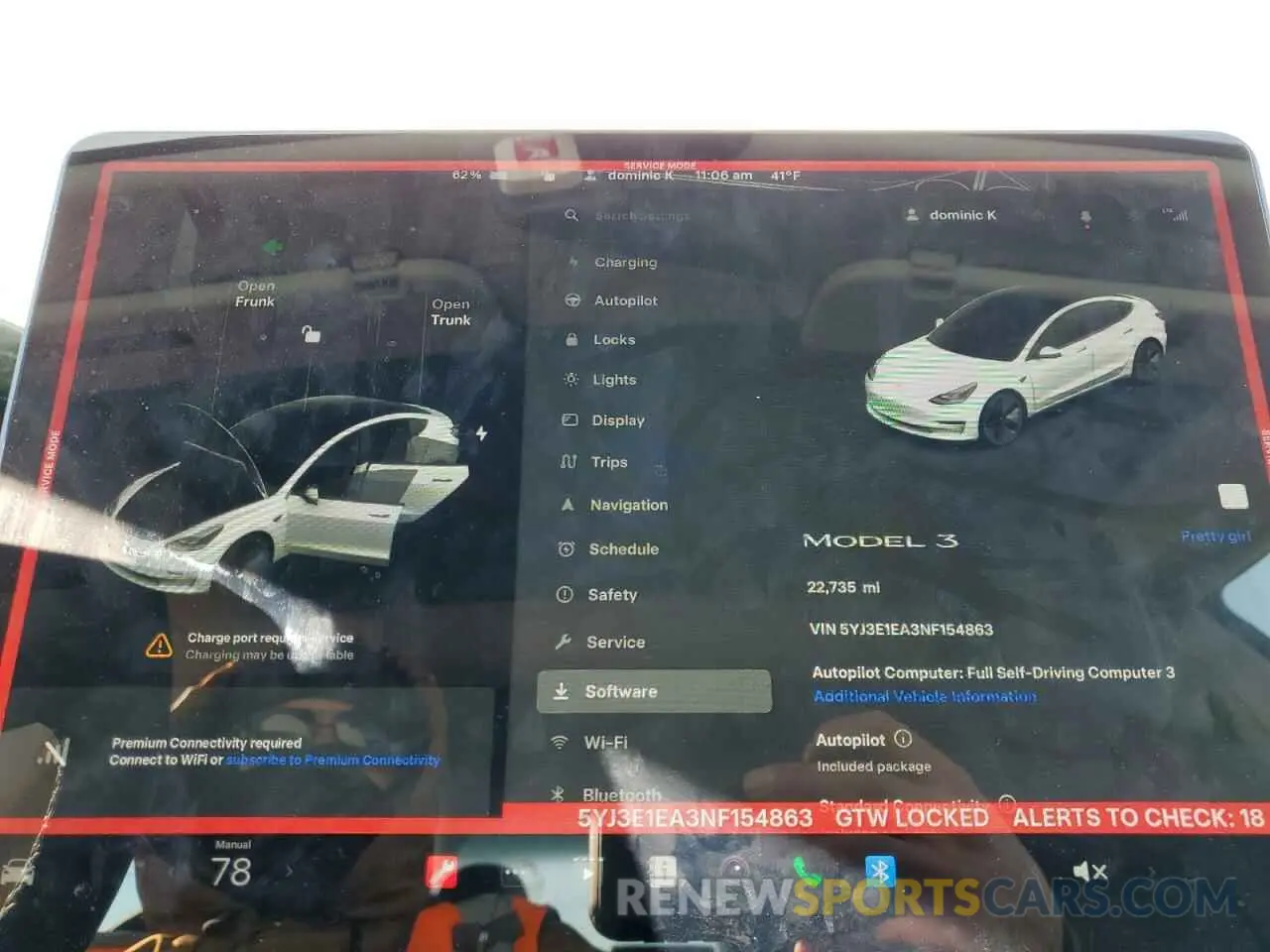 9 Фотография поврежденного автомобиля 5YJ3E1EA3NF154863 TESLA MODEL 3 2022