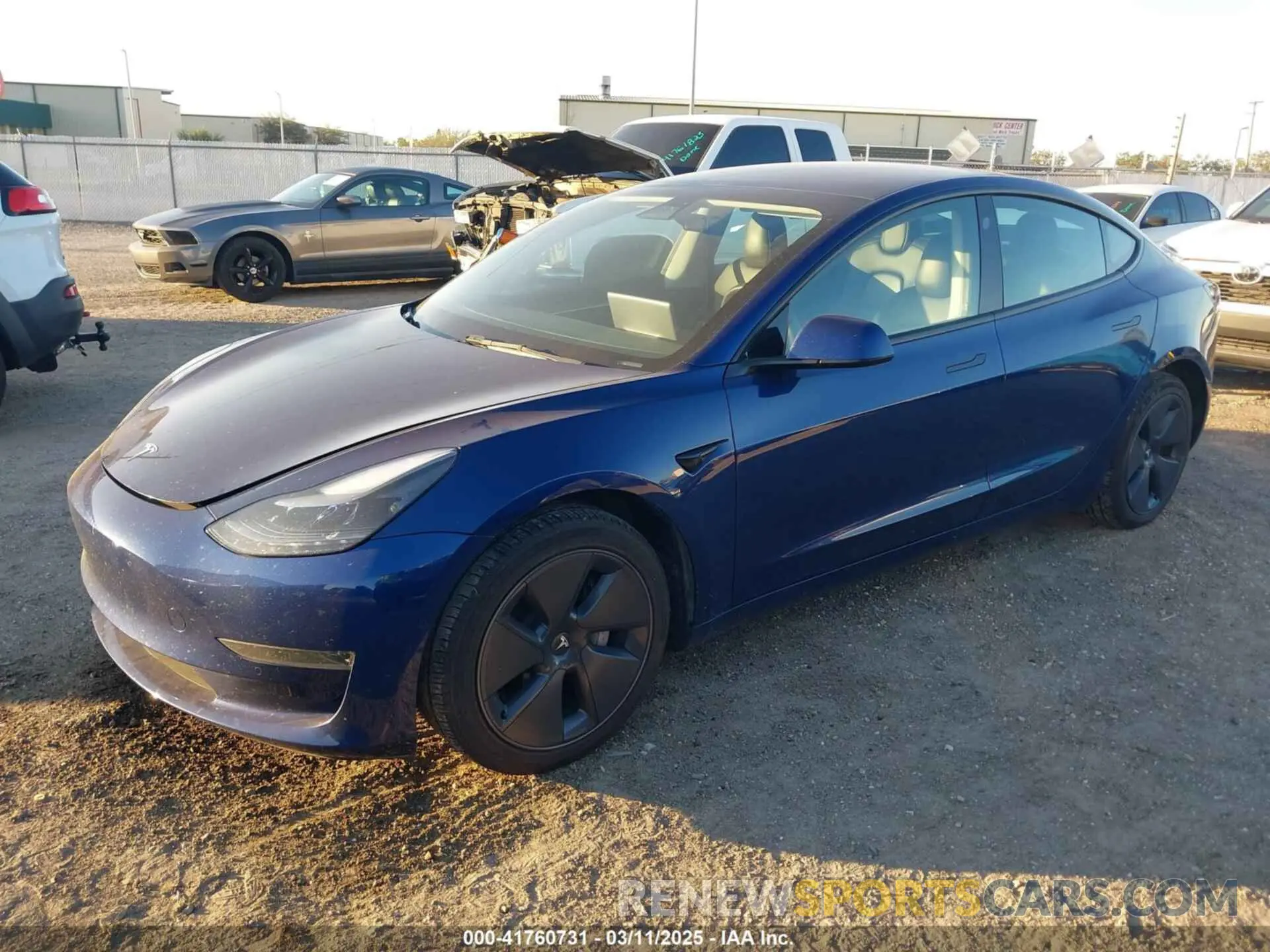 2 Photograph of a damaged car 5YJ3E1EA3NF190553 TESLA MODEL 3 2022