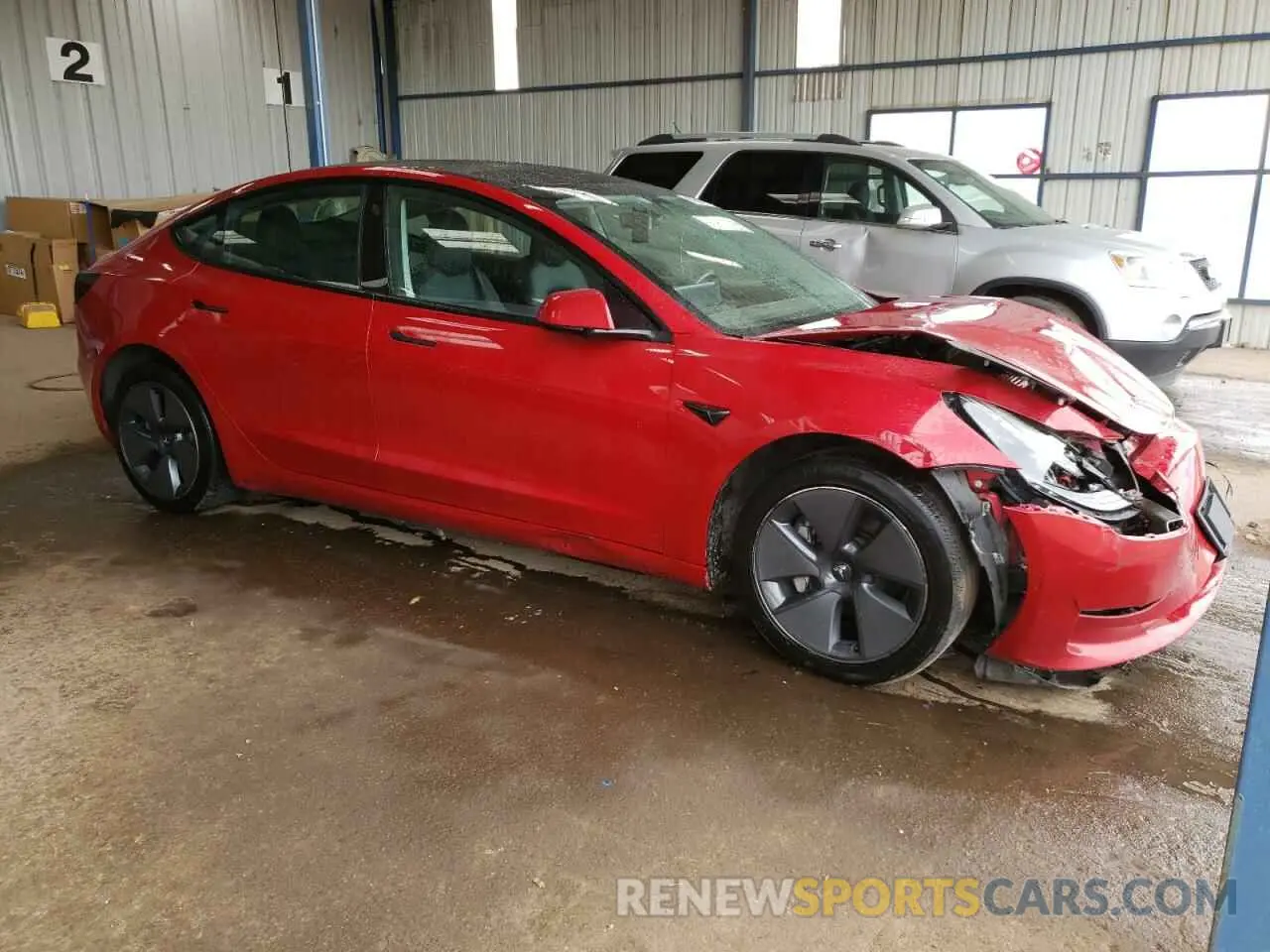 4 Фотография поврежденного автомобиля 5YJ3E1EA3NF287123 TESLA MODEL 3 2022