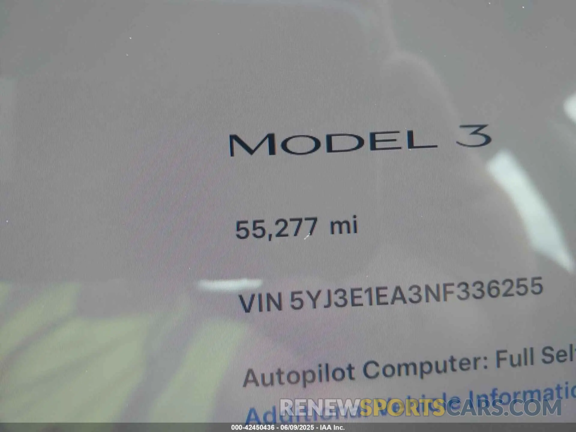 15 Фотография поврежденного автомобиля 5YJ3E1EA3NF336255 TESLA MODEL 3 2022