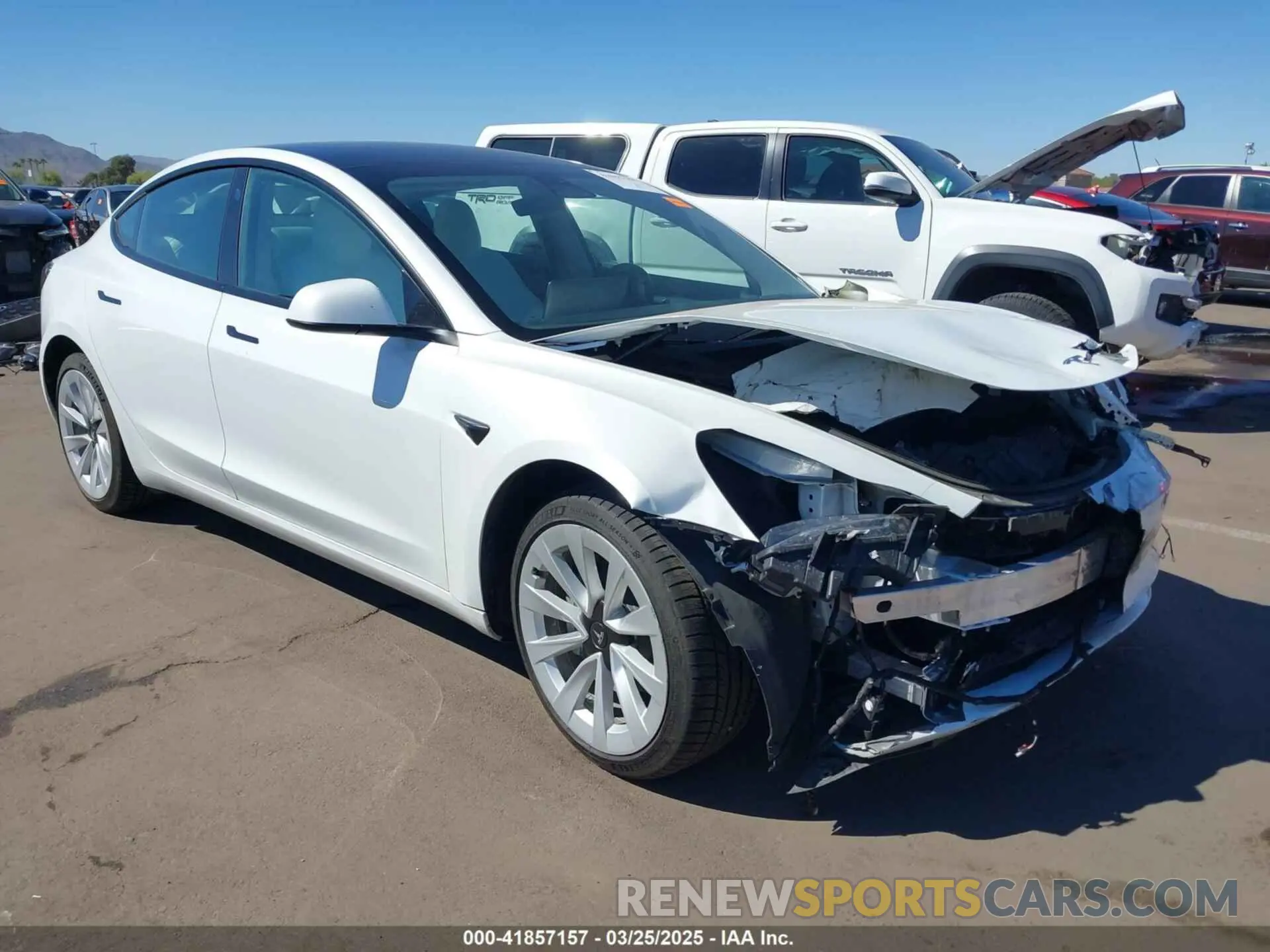 1 Photograph of a damaged car 5YJ3E1EA3NF357638 TESLA MODEL 3 2022
