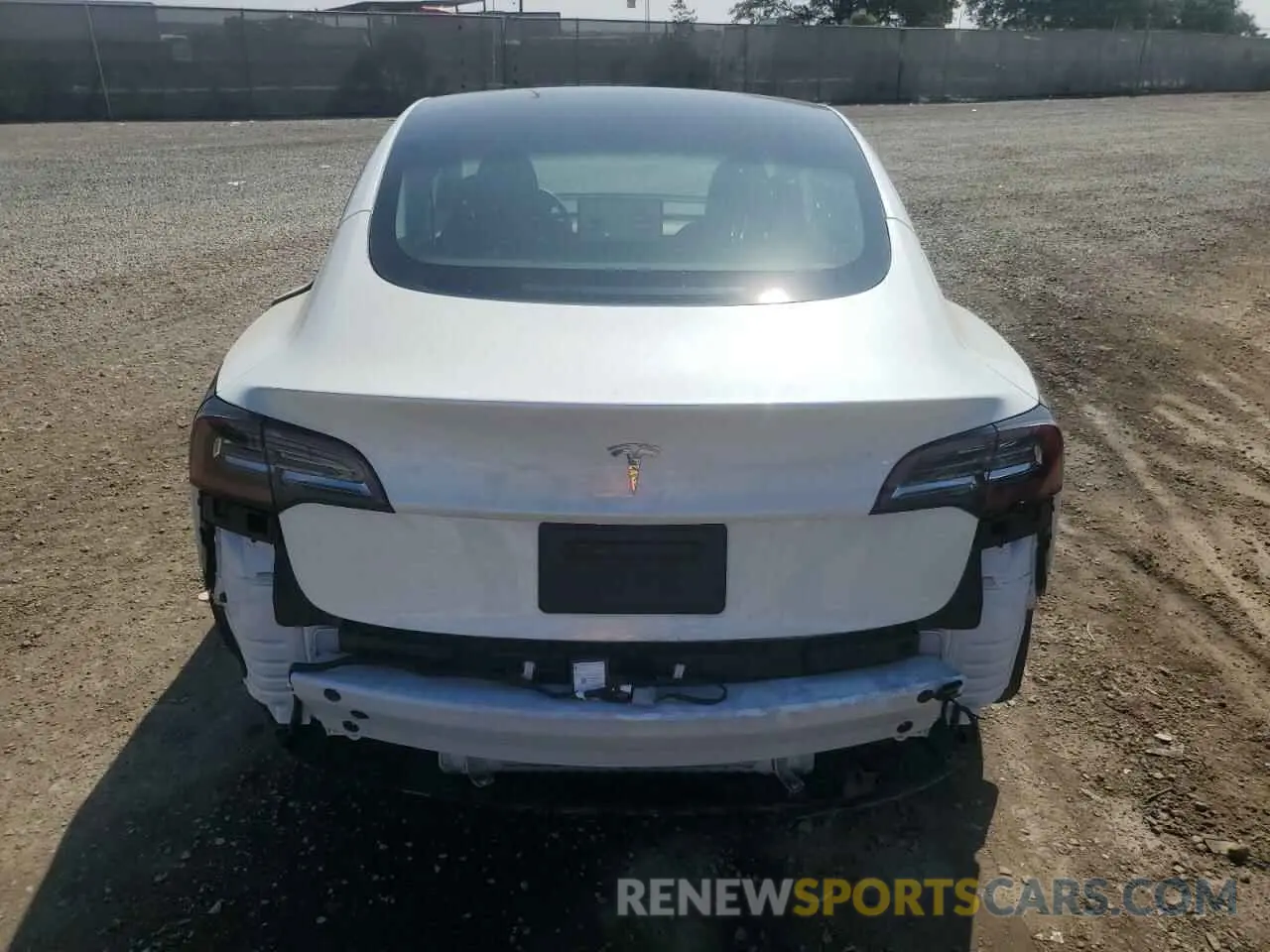 6 Photograph of a damaged car 5YJ3E1EA3NF358983 TESLA MODEL 3 2022