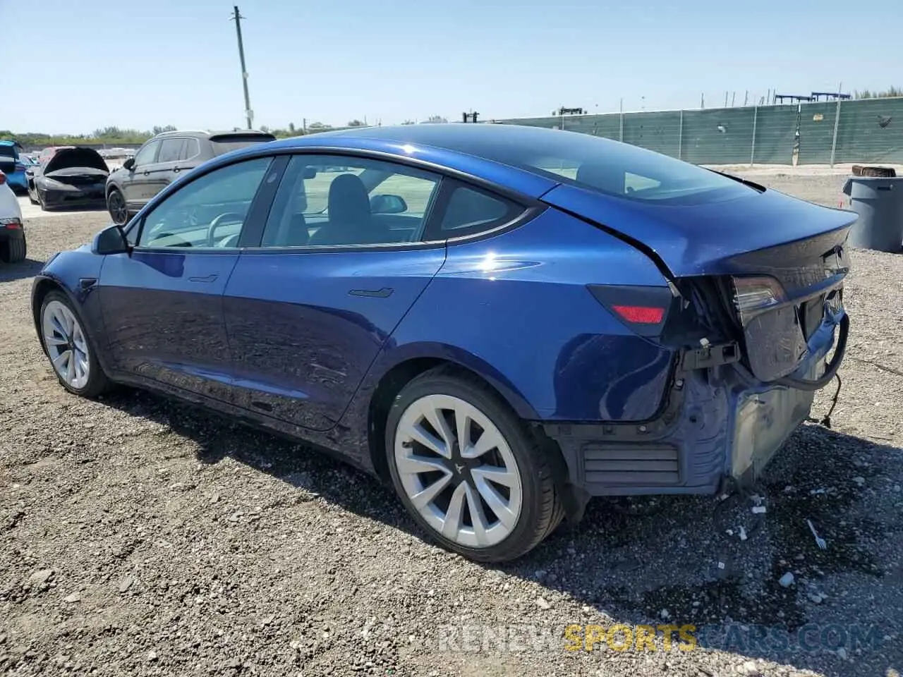 2 Photograph of a damaged car 5YJ3E1EA3NF370115 TESLA MODEL 3 2022
