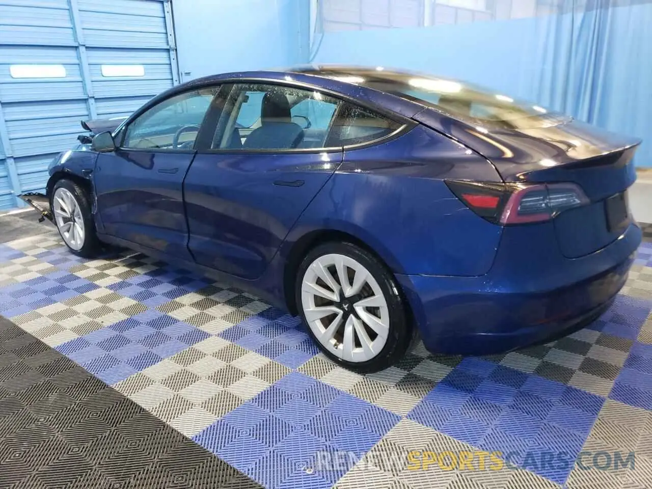 2 Photograph of a damaged car 5YJ3E1EA3NF371328 TESLA MODEL 3 2022