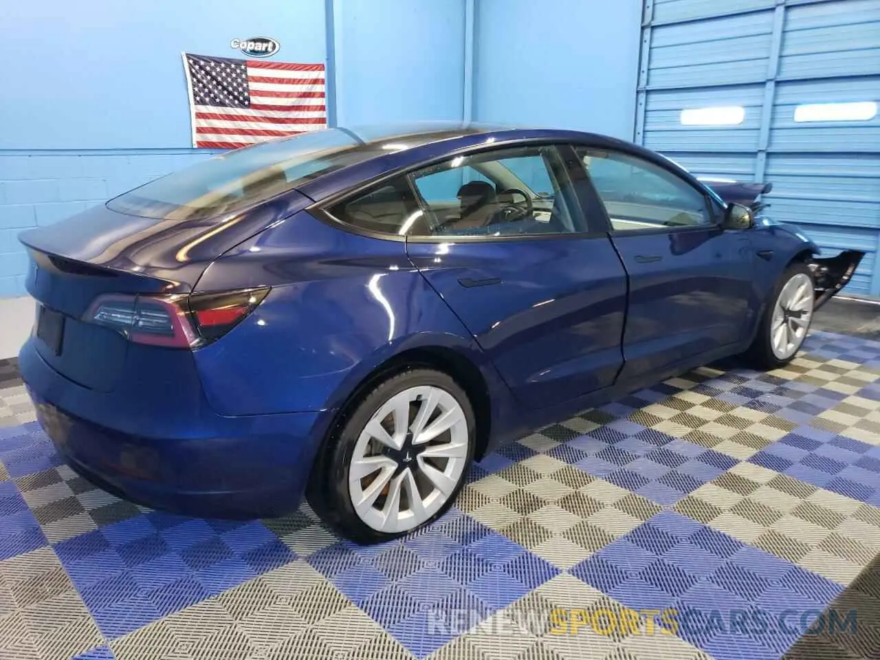 3 Photograph of a damaged car 5YJ3E1EA3NF371328 TESLA MODEL 3 2022