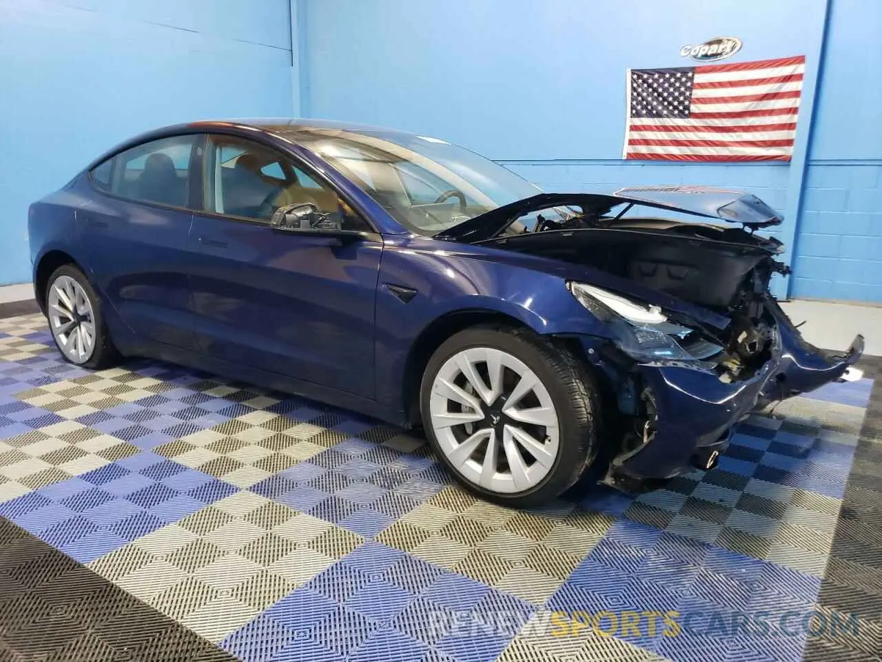 4 Photograph of a damaged car 5YJ3E1EA3NF371328 TESLA MODEL 3 2022