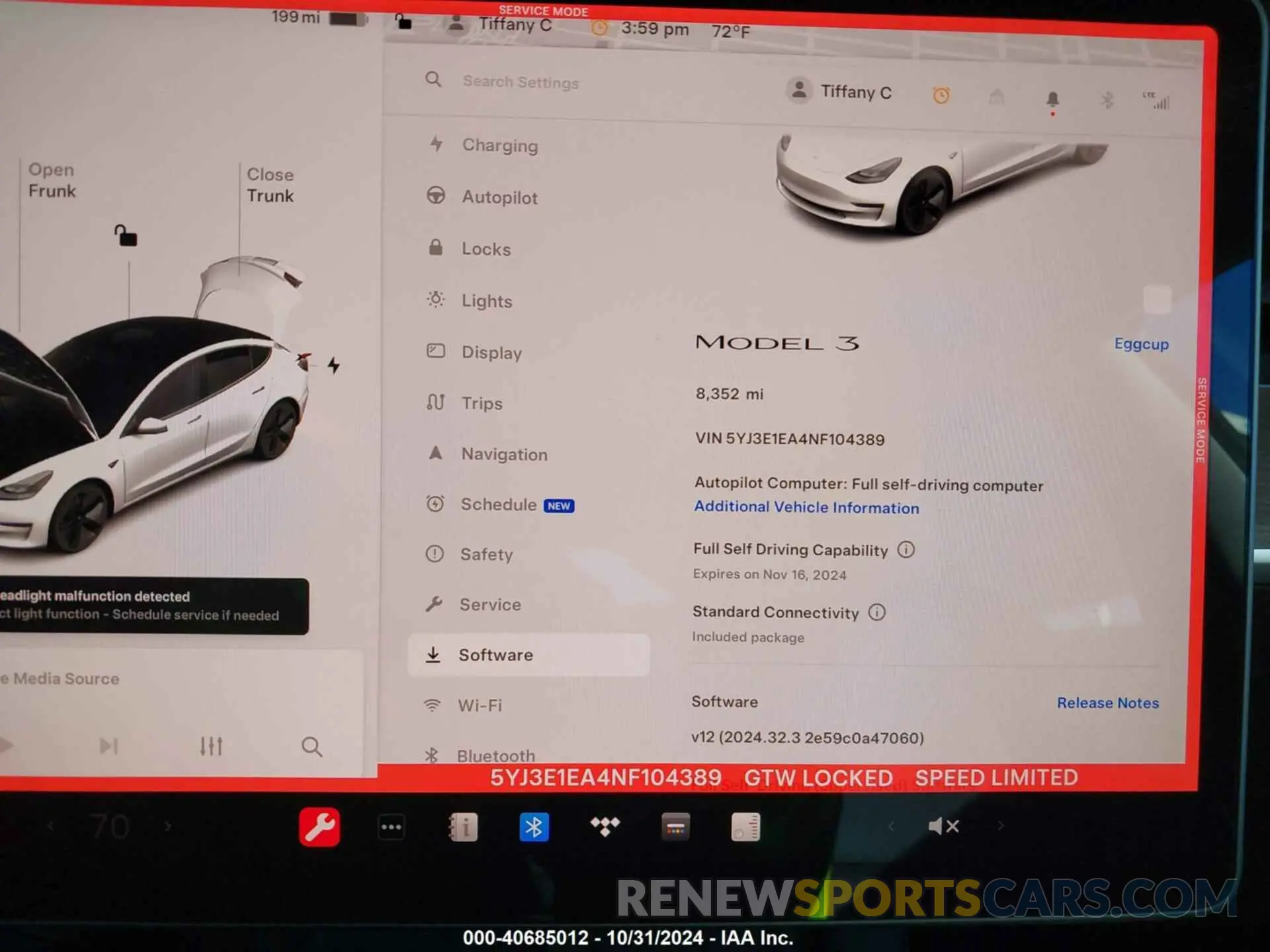 7 Photograph of a damaged car 5YJ3E1EA4NF104389 TESLA MODEL 3 2022