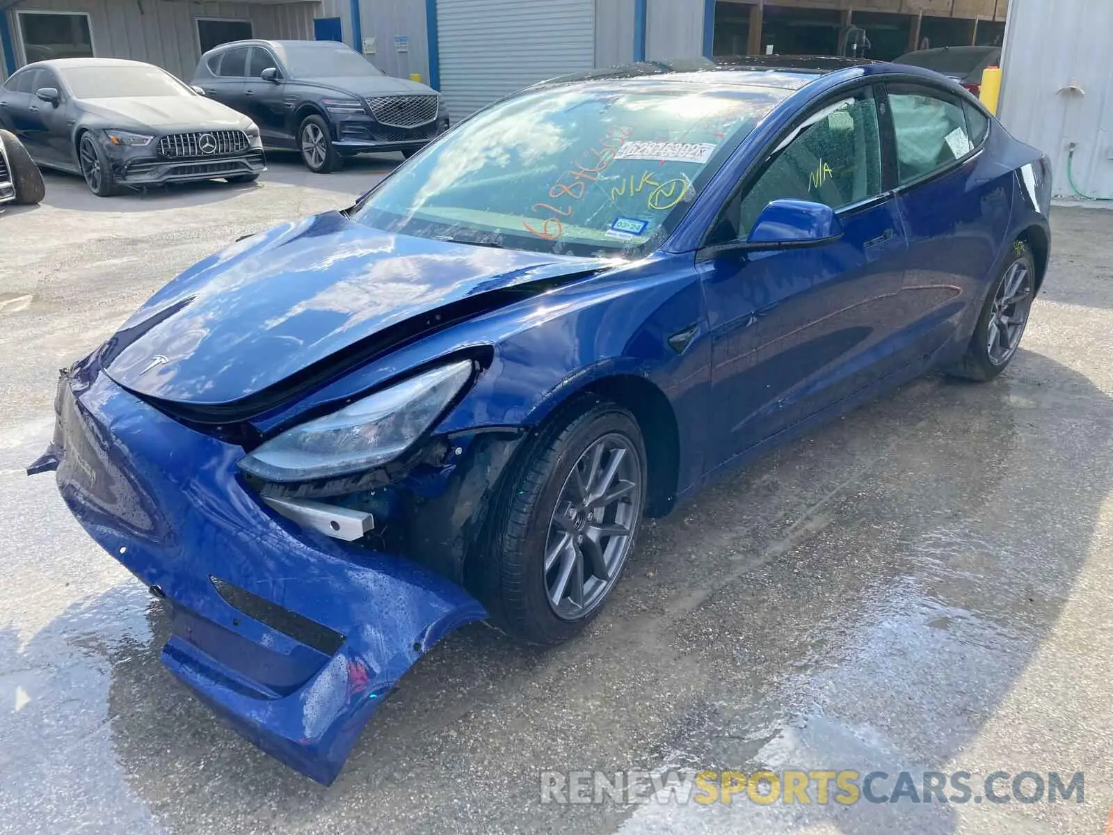 2 Photograph of a damaged car 5YJ3E1EA4NF191212 TESLA MODEL 3 2022