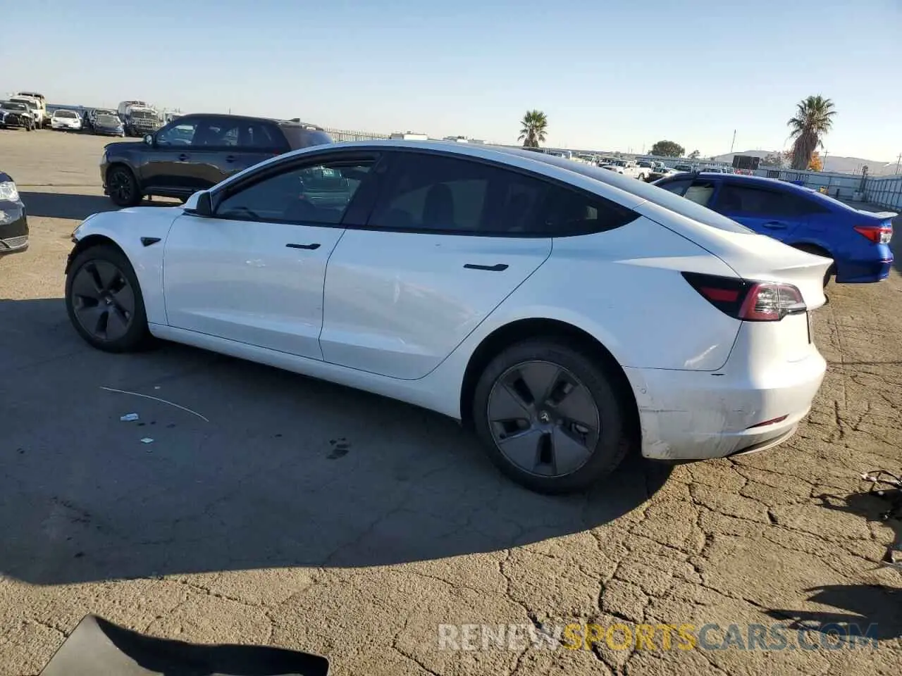 2 Photograph of a damaged car 5YJ3E1EA4NF238433 TESLA MODEL 3 2022