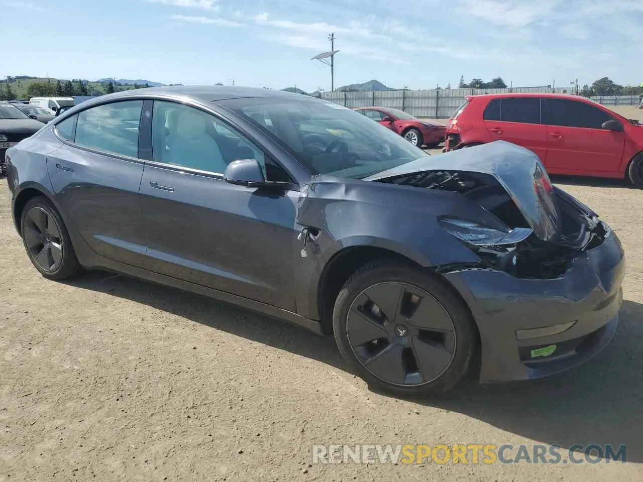 4 Photograph of a damaged car 5YJ3E1EA4NF244376 TESLA MODEL 3 2022