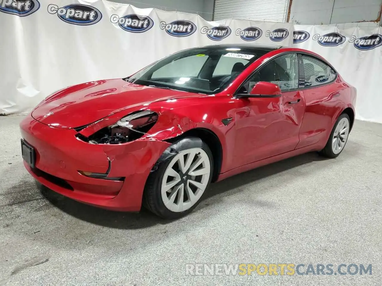 1 Photograph of a damaged car 5YJ3E1EA4NF287440 TESLA MODEL 3 2022