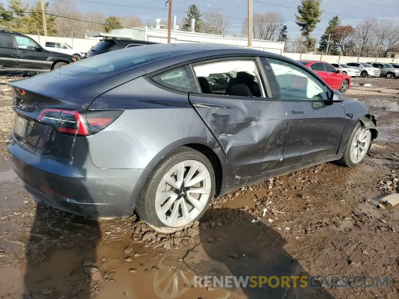 3 Photograph of a damaged car 5YJ3E1EA4NF288359 TESLA MODEL 3 2022