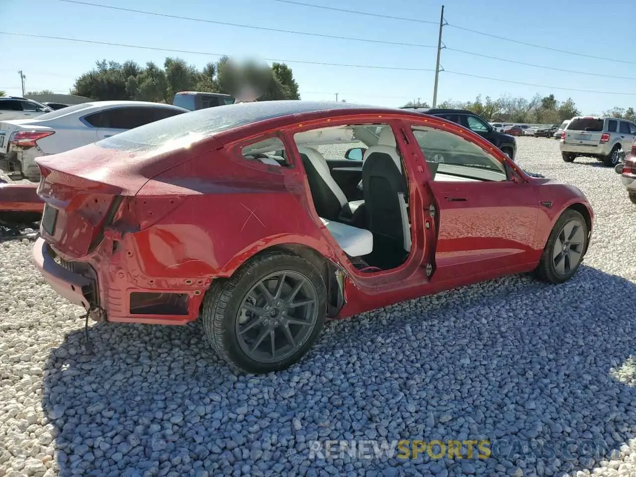 3 Photograph of a damaged car 5YJ3E1EA4NF326303 TESLA MODEL 3 2022