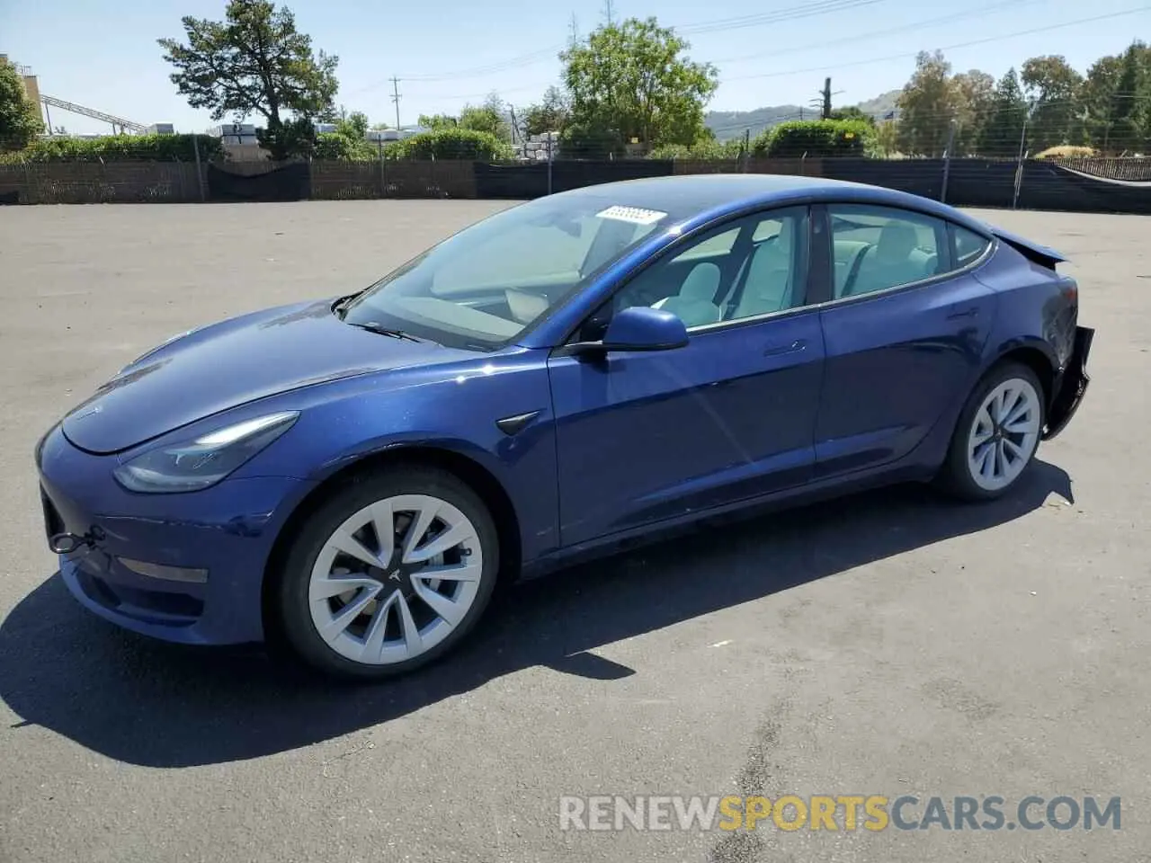 1 Photograph of a damaged car 5YJ3E1EA4NF353873 TESLA MODEL 3 2022