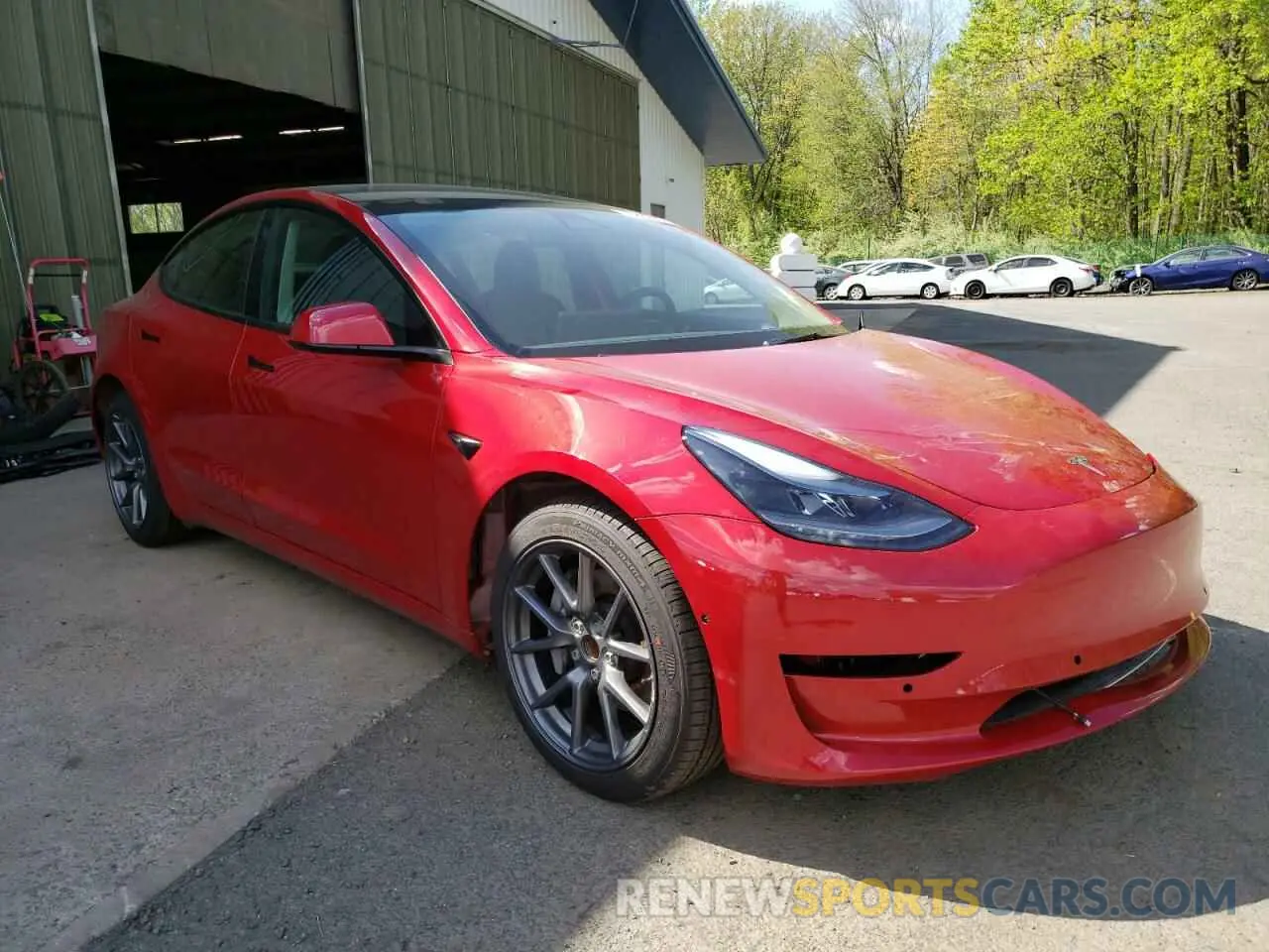 1 Photograph of a damaged car 5YJ3E1EA5NF102487 TESLA MODEL 3 2022