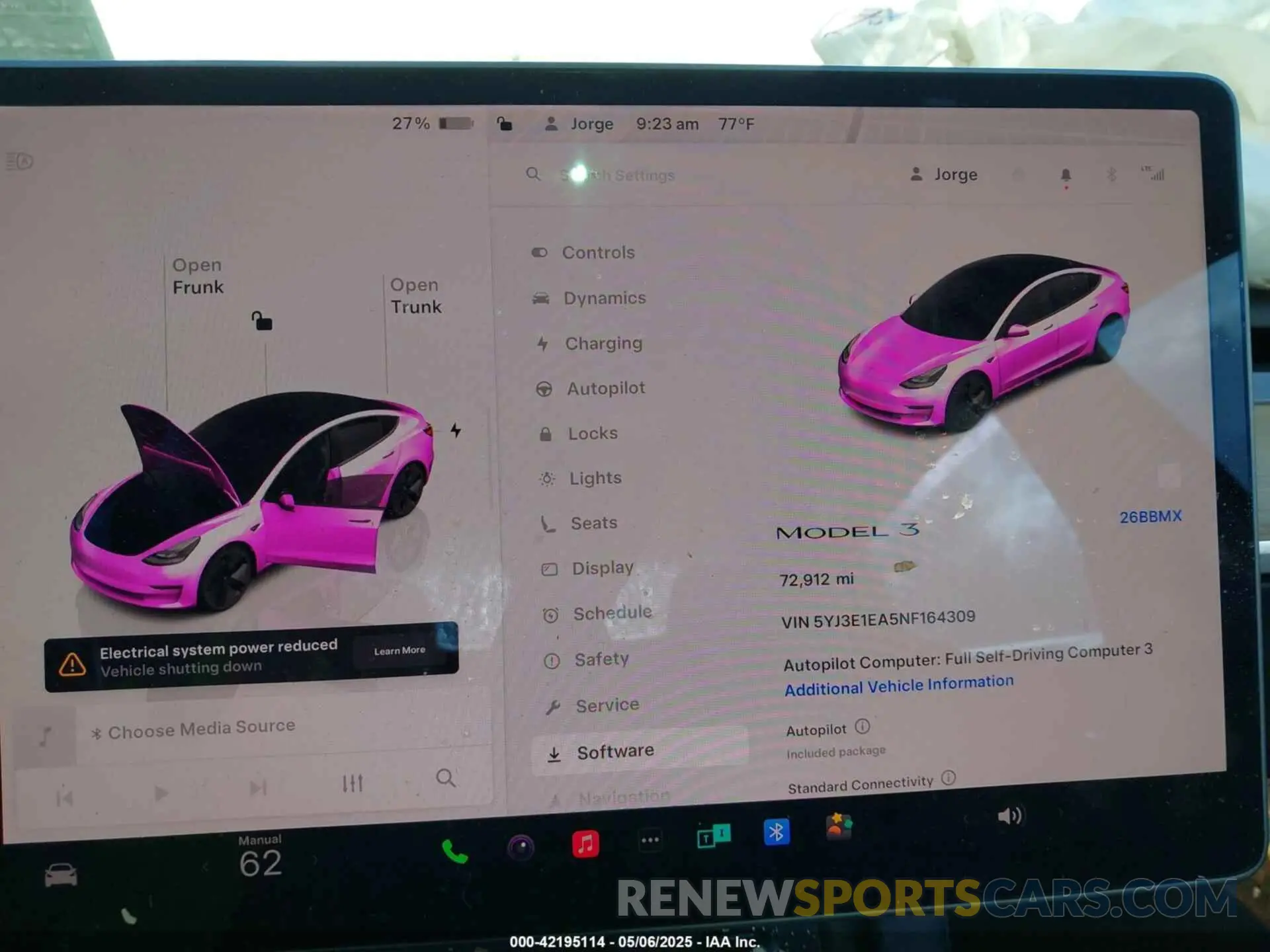 7 Фотография поврежденного автомобиля 5YJ3E1EA5NF164309 TESLA MODEL 3 2022