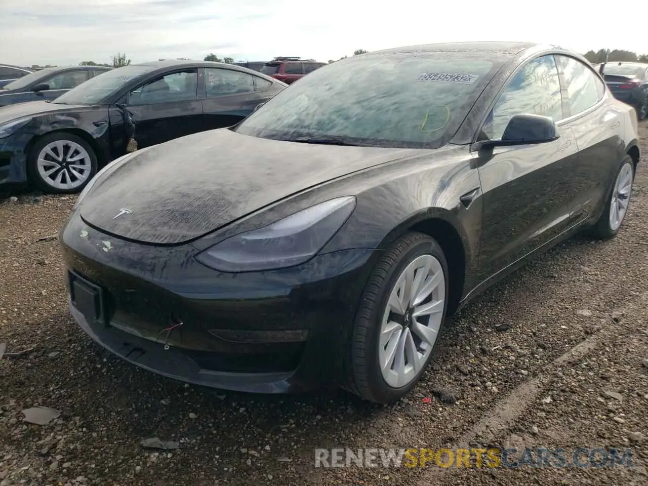 2 Photograph of a damaged car 5YJ3E1EA5NF185192 TESLA MODEL 3 2022