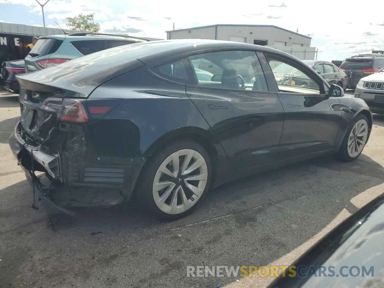 3 Photograph of a damaged car 5YJ3E1EA5NF186293 TESLA MODEL 3 2022