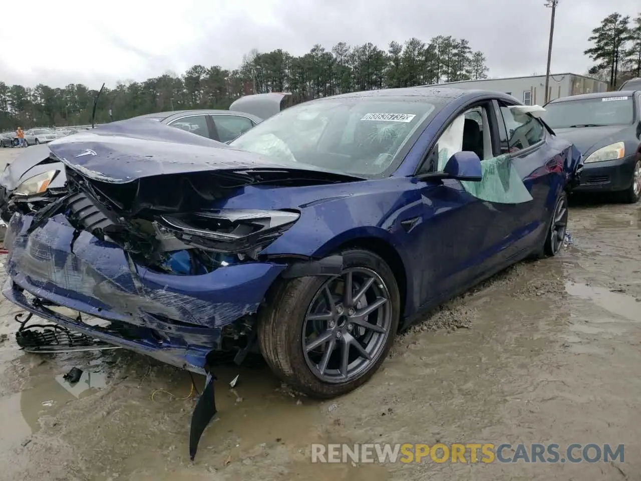 1 Photograph of a damaged car 5YJ3E1EA5NF188724 TESLA MODEL 3 2022