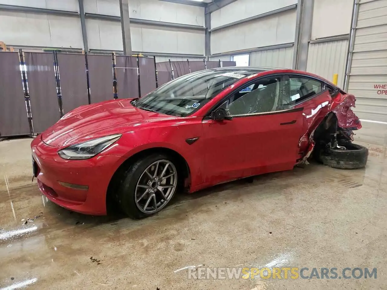 1 Photograph of a damaged car 5YJ3E1EA5NF191297 TESLA MODEL 3 2022