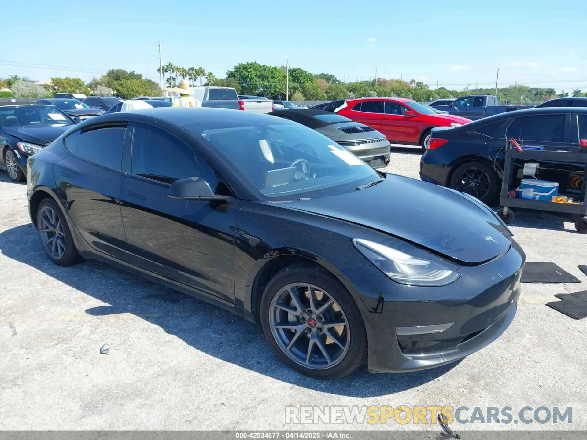 1 Photograph of a damaged car 5YJ3E1EA5NF343952 TESLA MODEL 3 2022