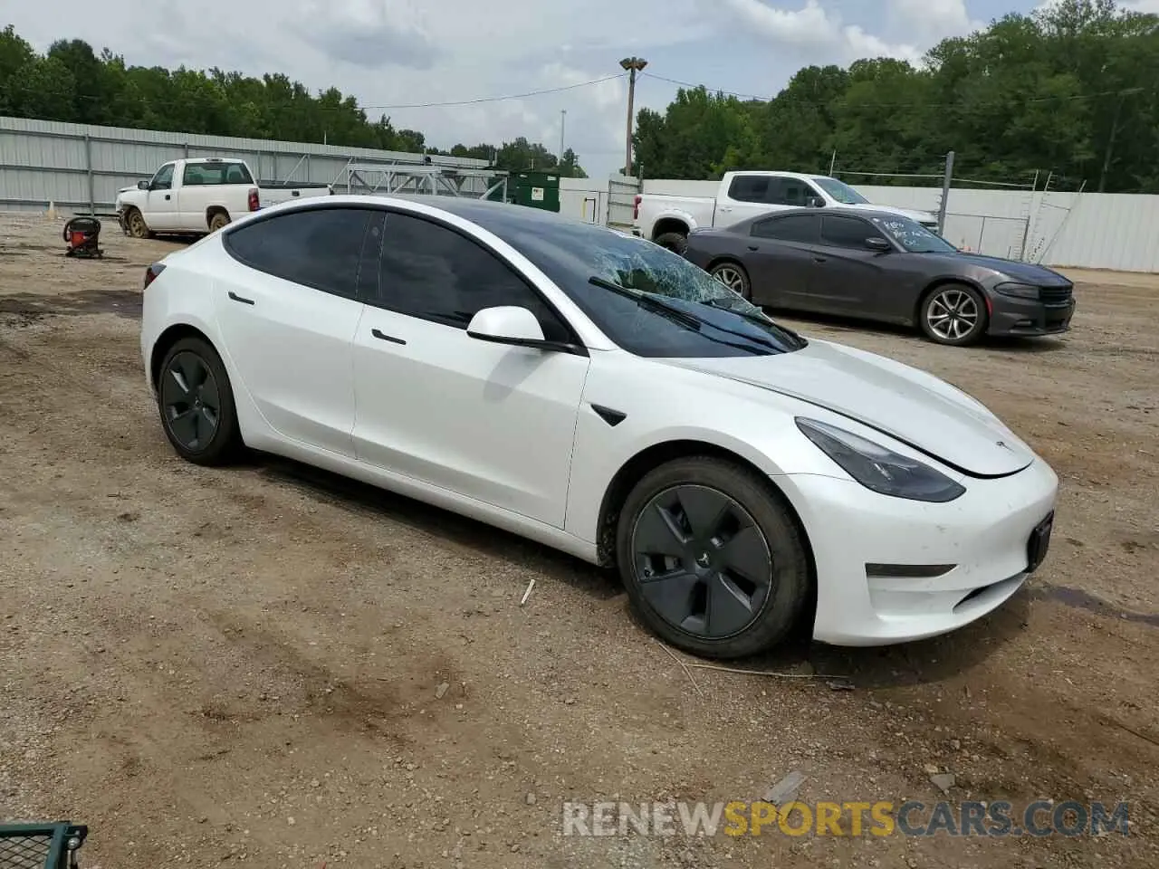 4 Фотография поврежденного автомобиля 5YJ3E1EA5NF351193 TESLA MODEL 3 2022