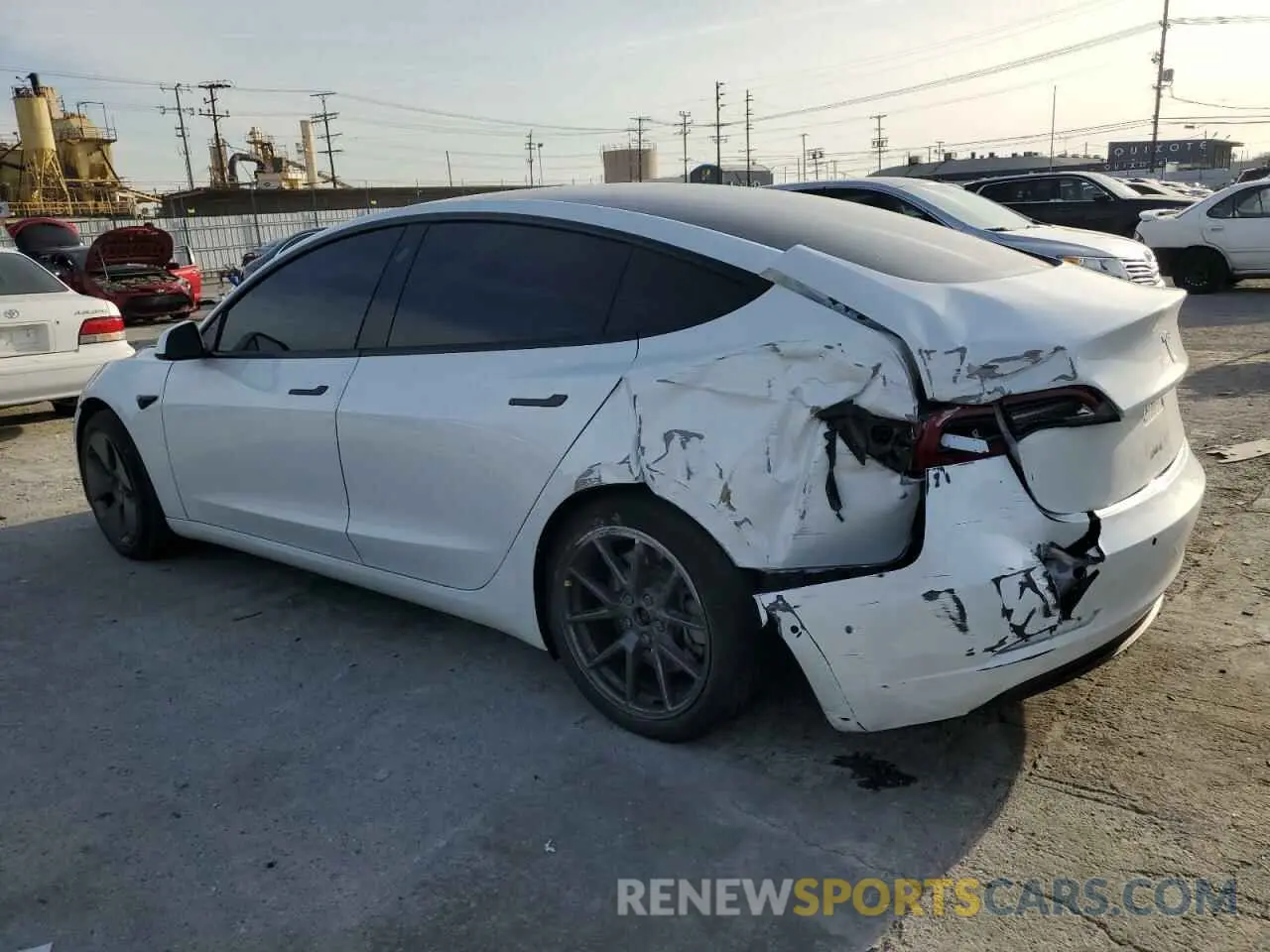 2 Photograph of a damaged car 5YJ3E1EA5NF360119 TESLA MODEL 3 2022