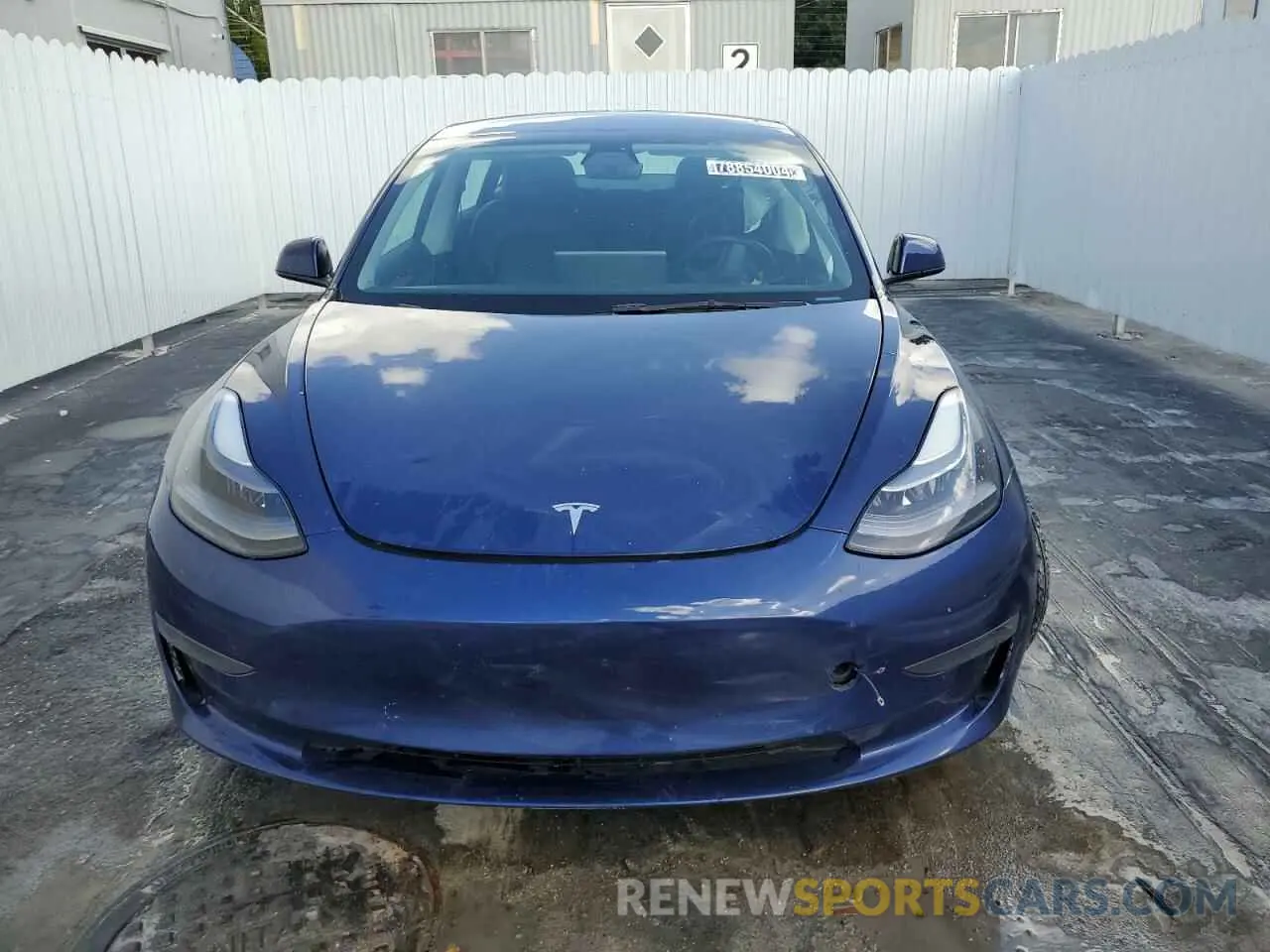 5 Photograph of a damaged car 5YJ3E1EA5NF369175 TESLA MODEL 3 2022