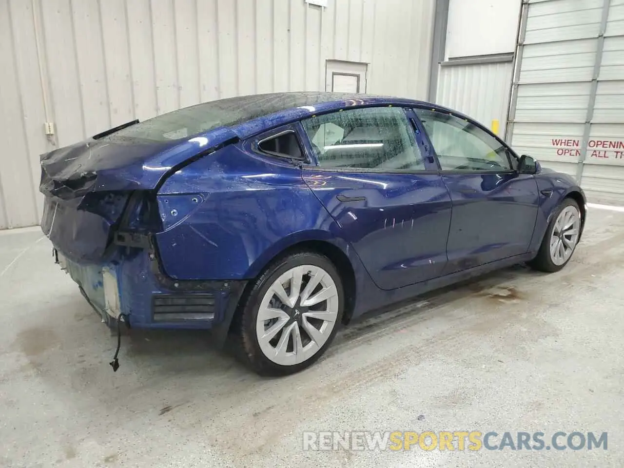3 Photograph of a damaged car 5YJ3E1EA5NF369189 TESLA MODEL 3 2022