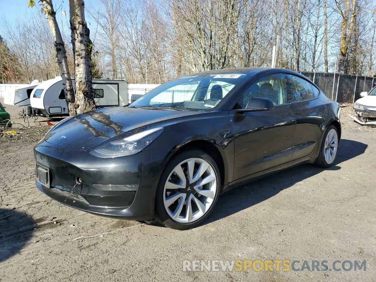 1 Photograph of a damaged car 5YJ3E1EA5NF369662 TESLA MODEL 3 2022