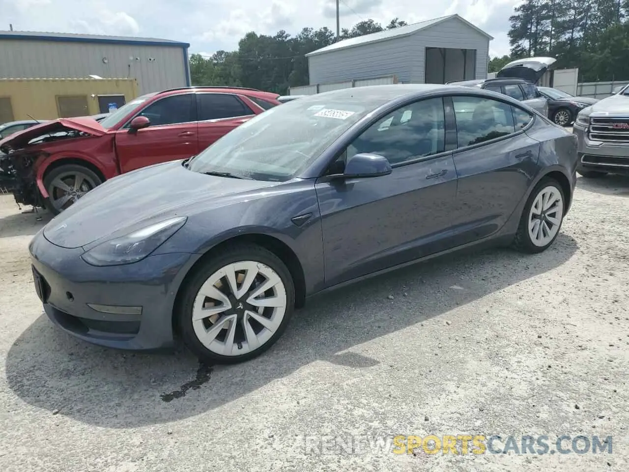 1 Photograph of a damaged car 5YJ3E1EA5NF370682 TESLA MODEL 3 2022