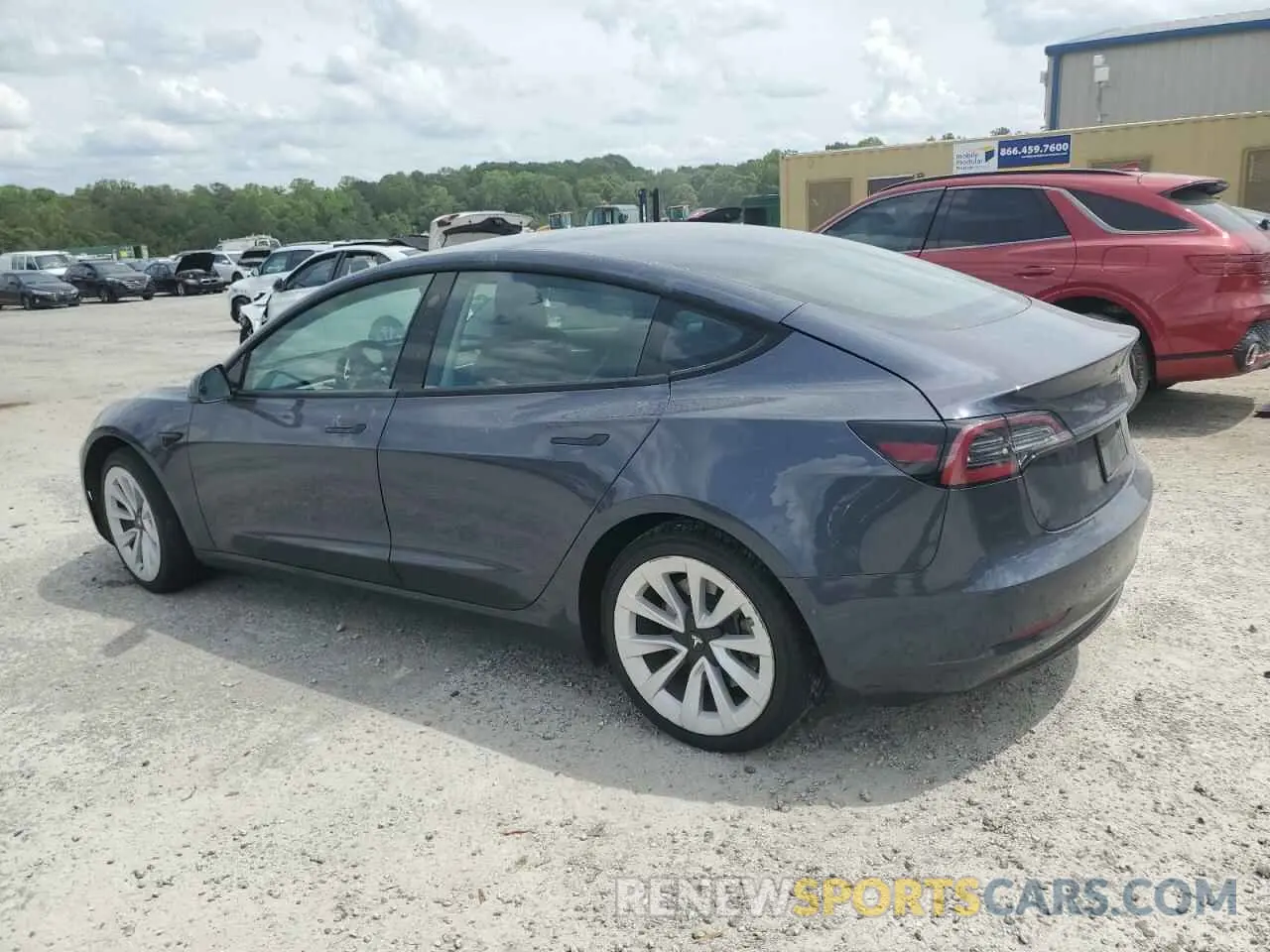 2 Photograph of a damaged car 5YJ3E1EA5NF370682 TESLA MODEL 3 2022