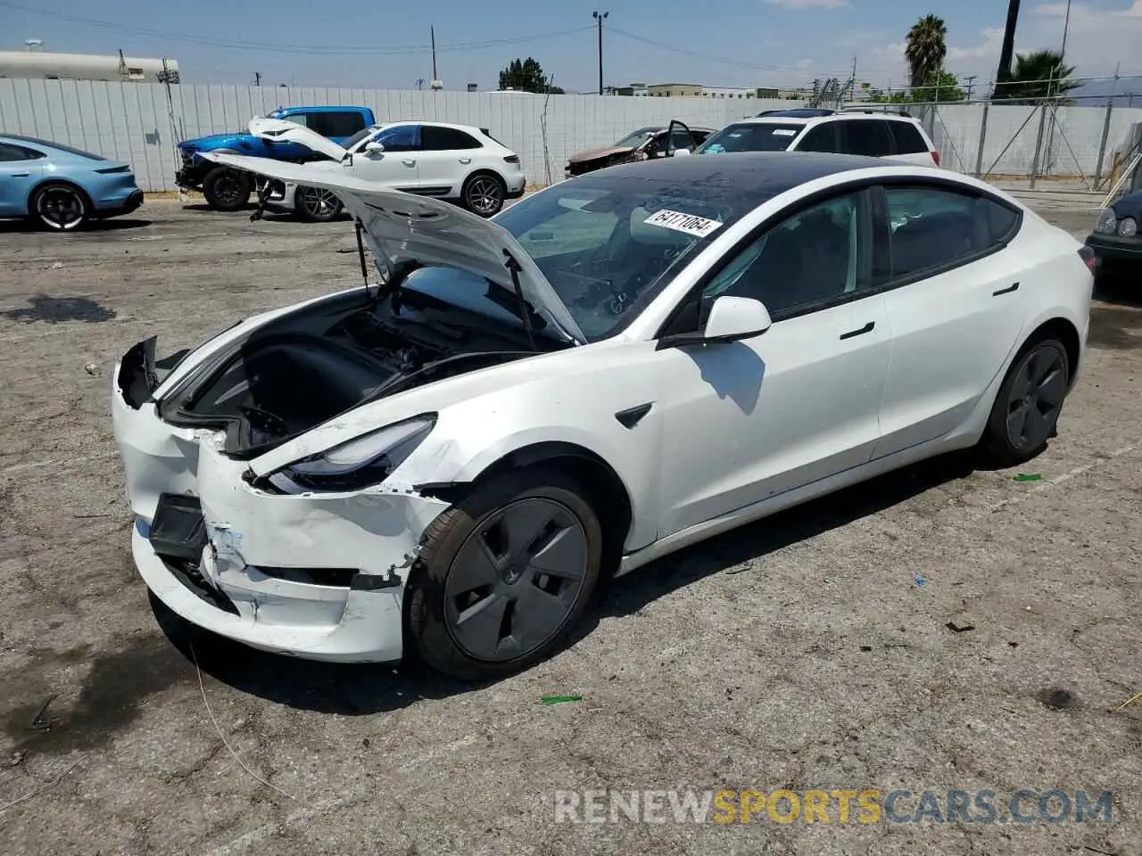 1 Фотография поврежденного автомобиля 5YJ3E1EA5NF375963 TESLA MODEL 3 2022