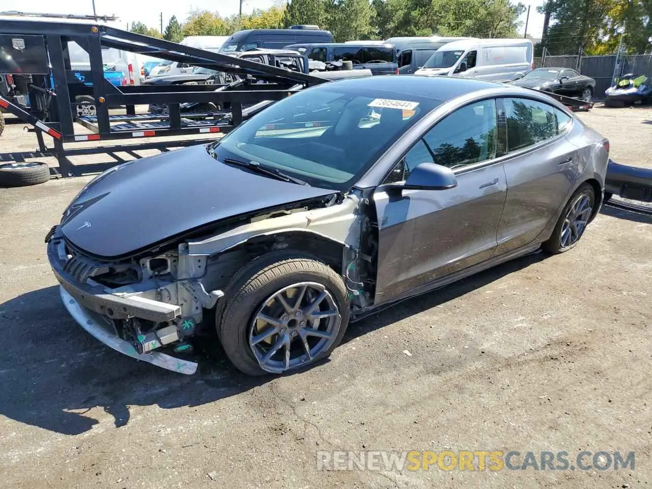 1 Photograph of a damaged car 5YJ3E1EA6NF189378 TESLA MODEL 3 2022
