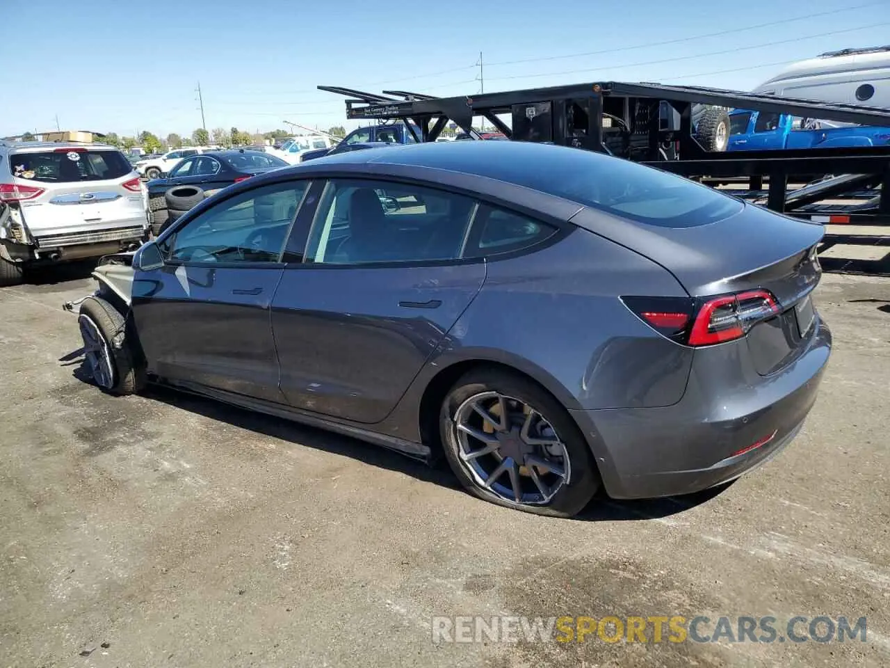 2 Photograph of a damaged car 5YJ3E1EA6NF189378 TESLA MODEL 3 2022