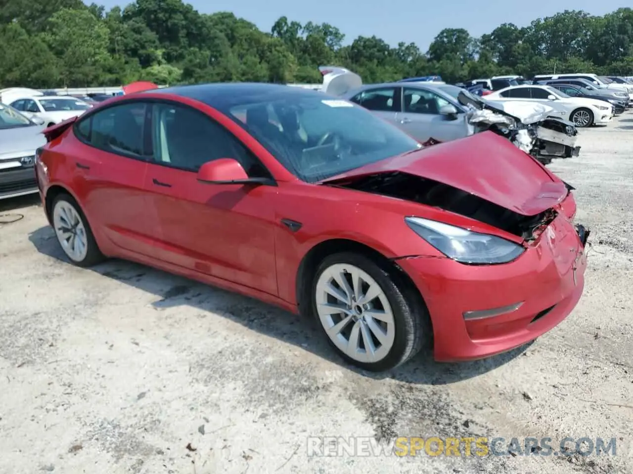 4 Фотография поврежденного автомобиля 5YJ3E1EA6NF192023 TESLA MODEL 3 2022