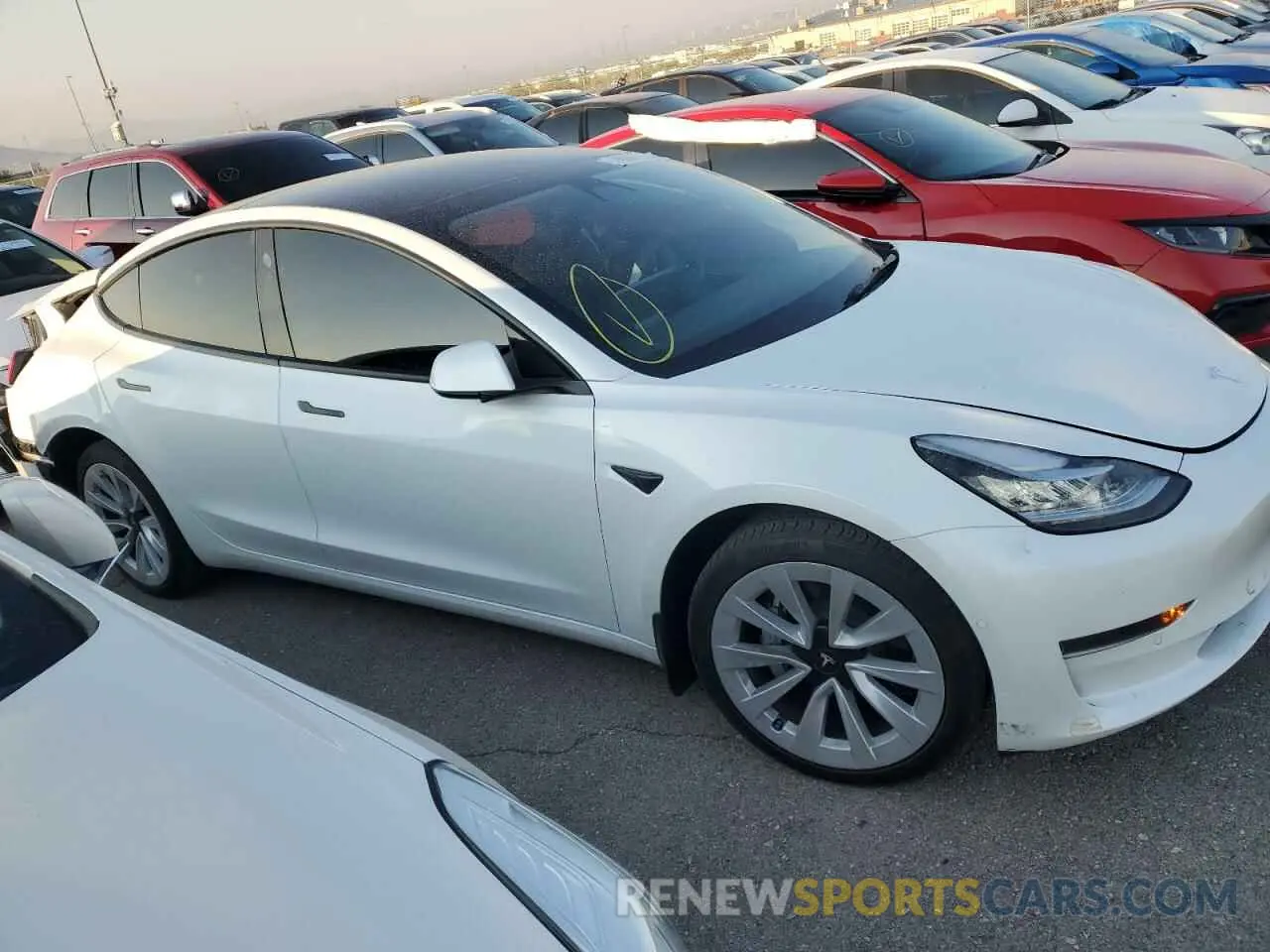 4 Фотография поврежденного автомобиля 5YJ3E1EA6NF257744 TESLA MODEL 3 2022