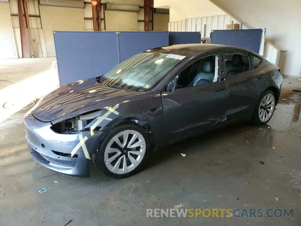 1 Photograph of a damaged car 5YJ3E1EA6NF371758 TESLA MODEL 3 2022