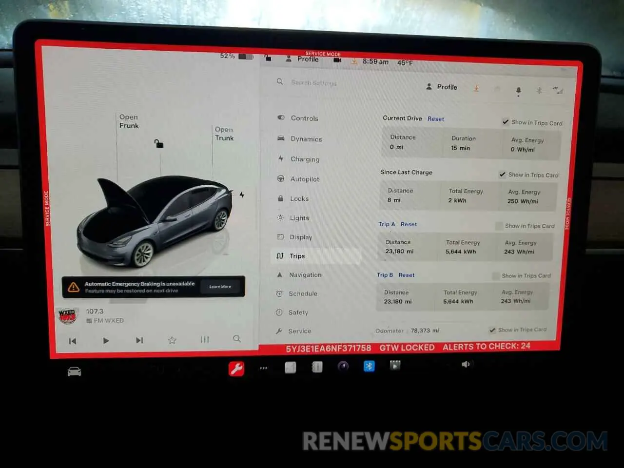 9 Photograph of a damaged car 5YJ3E1EA6NF371758 TESLA MODEL 3 2022