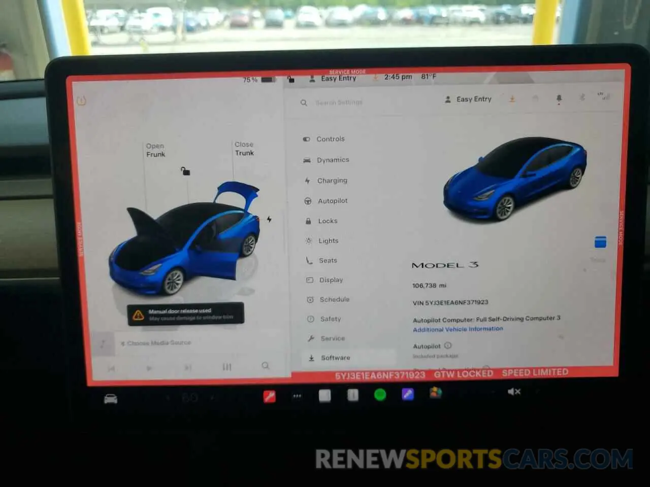 9 Photograph of a damaged car 5YJ3E1EA6NF371923 TESLA MODEL 3 2022
