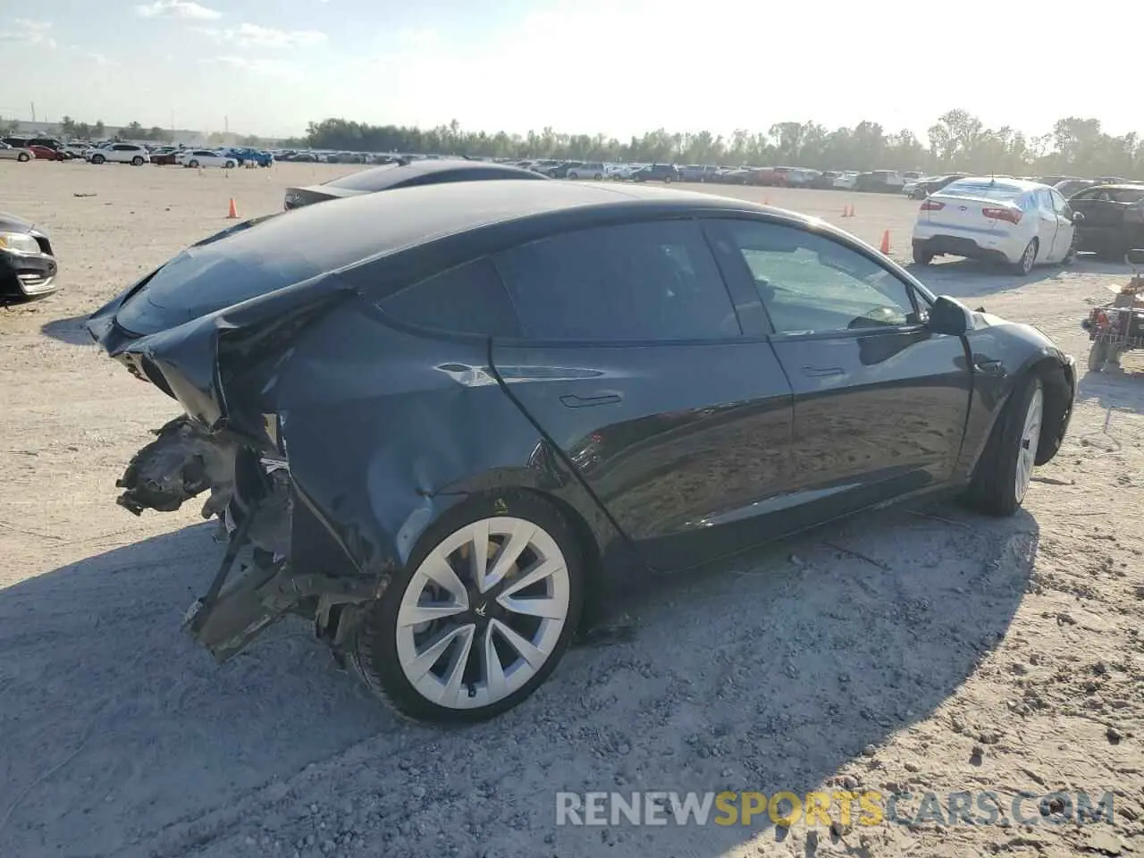 3 Photograph of a damaged car 5YJ3E1EA7NF121994 TESLA MODEL 3 2022